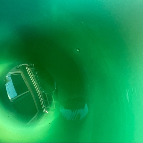 Glassybaby Strength Pre-Triskelion Votive Candle Holder Green Hand Blown GUC - Picture 8 of 15